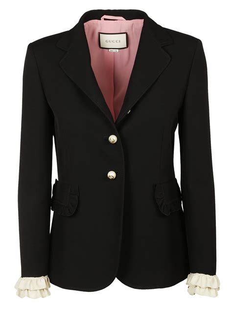 gucci women's jacket fur collar|gucci blazers for women.